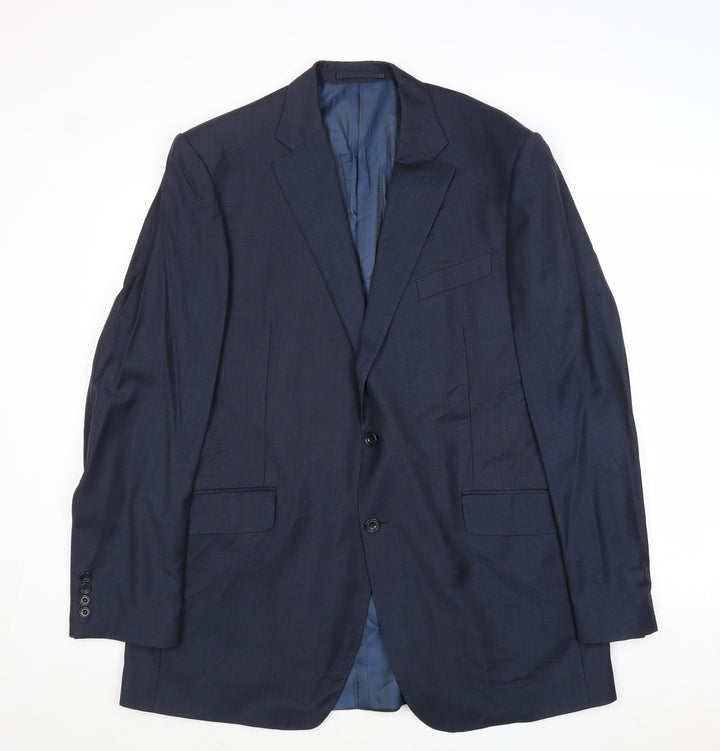 Marks and Spencer Mens Blue Wool Jacket Suit Jacket Size 42 Regular