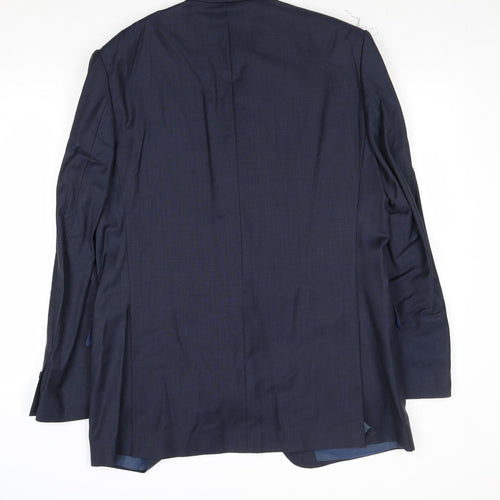 Marks and Spencer Mens Blue Wool Jacket Suit Jacket Size 42 Regular