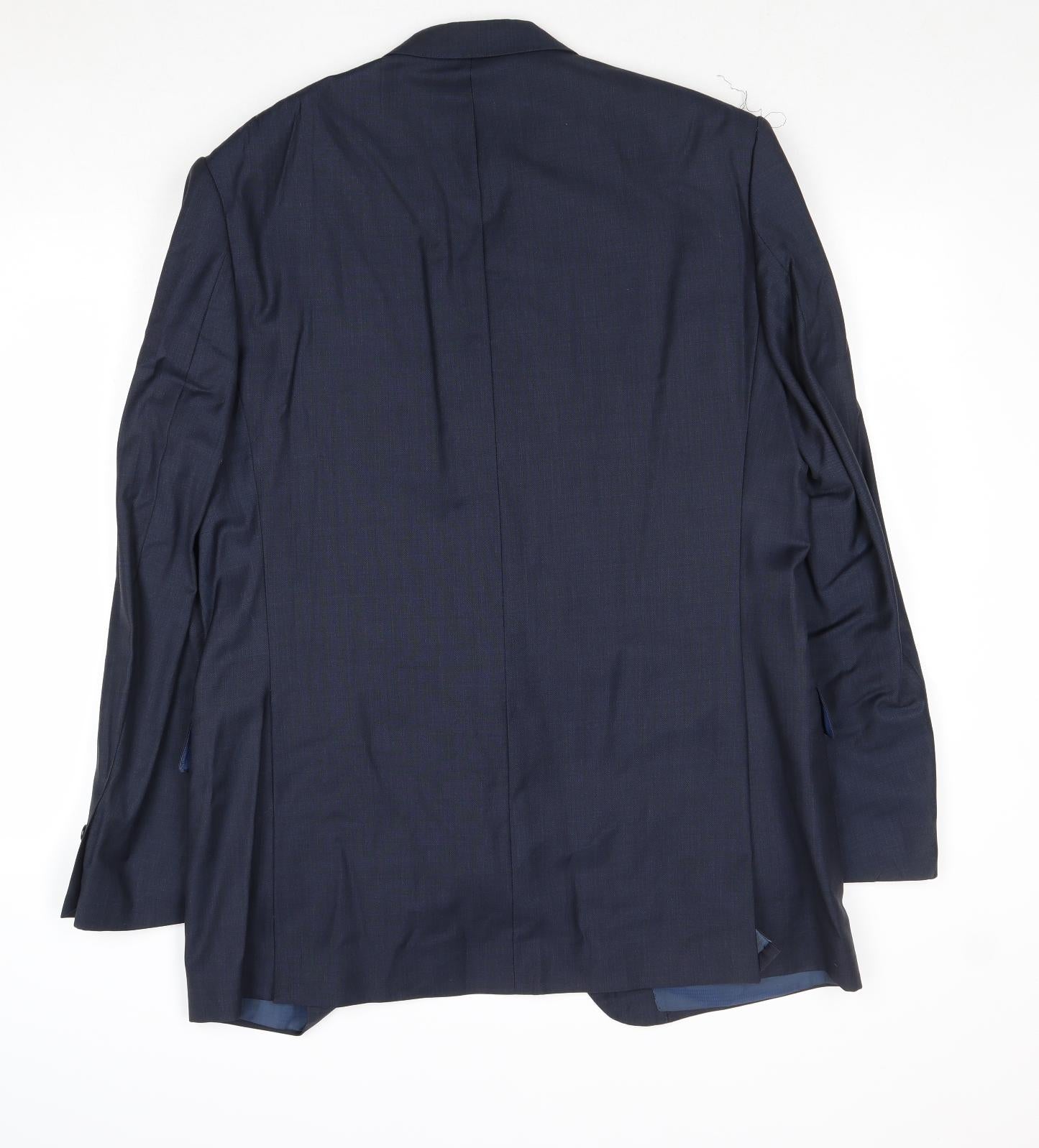 Marks and Spencer Mens Blue Wool Jacket Suit Jacket Size 42 Regular