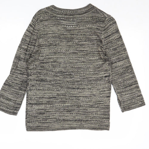 Country Casuals Womens Gold V-Neck Viscose Pullover Jumper Size S