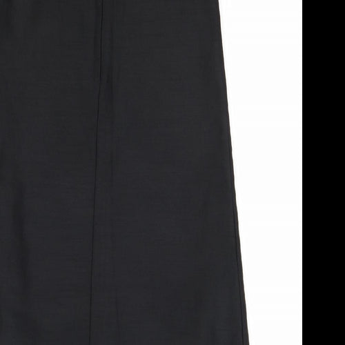 H&M Girls Black Polyester A-Line Size 8 Years Round Neck Snap