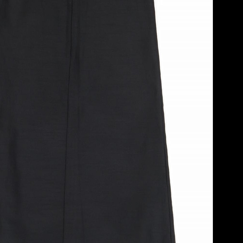 H&M Girls Black Polyester A-Line Size 8 Years Round Neck Snap