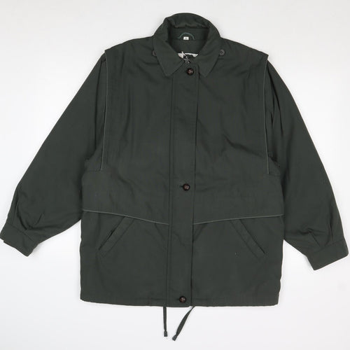 Telemac Womens Green Jacket Size 14 Zip