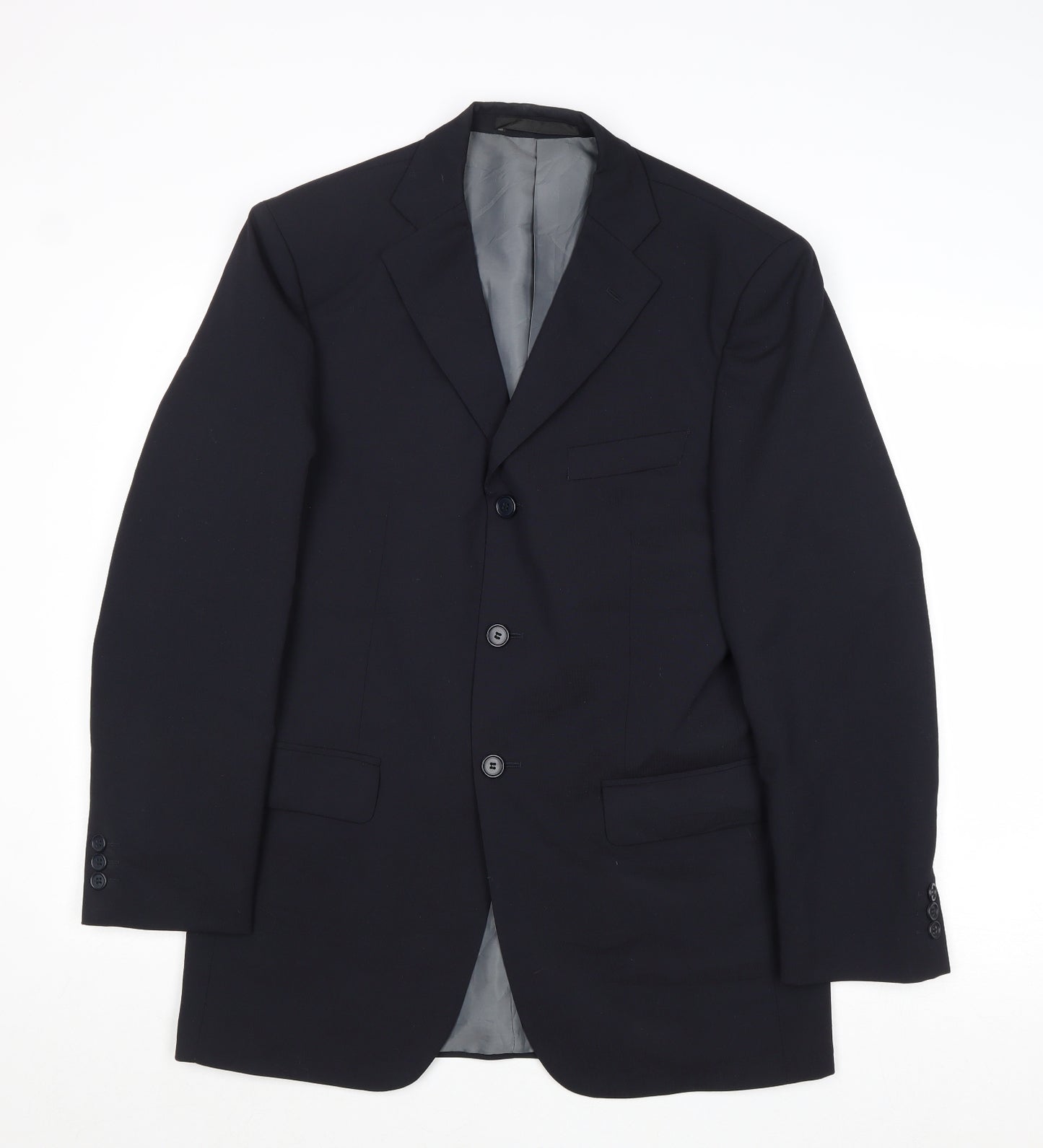 Marks and Spencer Mens Blue Polyester Jacket Suit Jacket Size 38 Regular