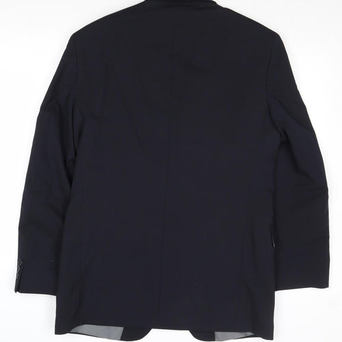 Marks and Spencer Mens Blue Polyester Jacket Suit Jacket Size 38 Regular