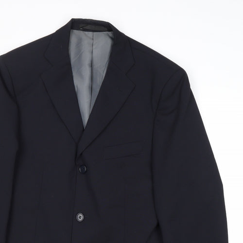 Marks and Spencer Mens Blue Polyester Jacket Suit Jacket Size 38 Regular