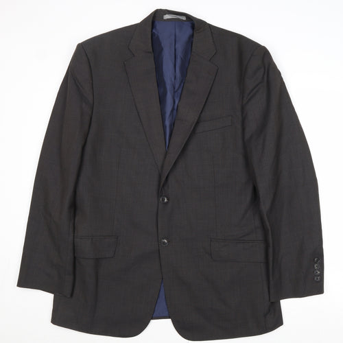 Marks and Spencer Mens Grey Polyester Jacket Suit Jacket Size 42 Regular