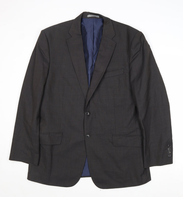 Marks and Spencer Mens Grey Polyester Jacket Suit Jacket Size 42 Regular