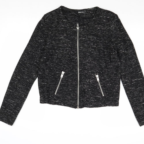 Gina Tricot Womens Black Jacket Blazer Size M Zip