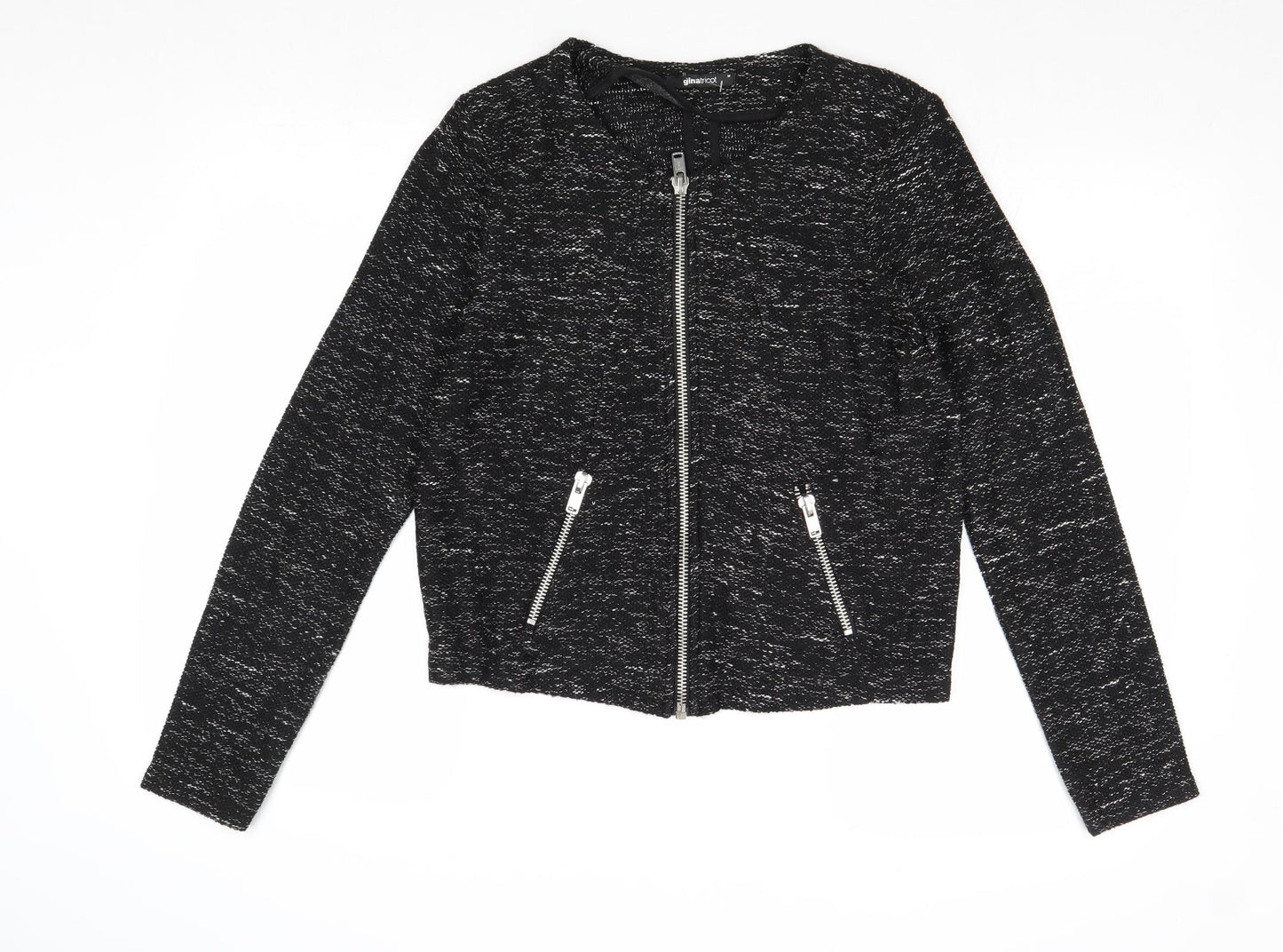 Gina Tricot Womens Black Jacket Blazer Size M Zip