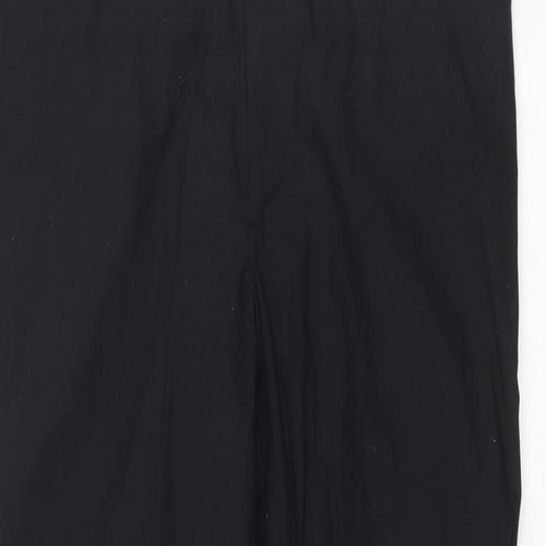 Betty Jackson Womens Black Cotton Dress Pants Trousers Size 14 Regular Zip