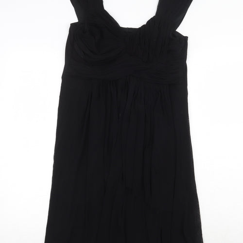 M&Co Womens Black Nylon Trapeze & Swing Size 12 Round Neck Pullover