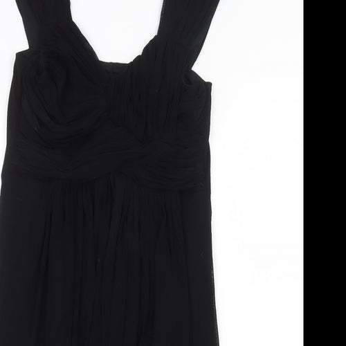M&Co Womens Black Nylon Trapeze & Swing Size 12 Round Neck Pullover