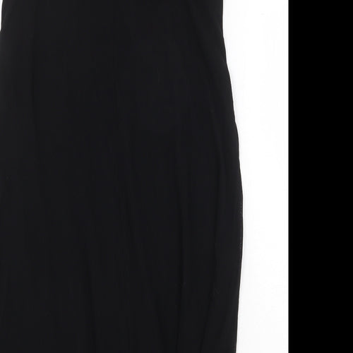 M&Co Womens Black Nylon Trapeze & Swing Size 12 Round Neck Pullover