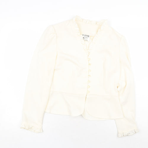 Ever Young Womens Ivory Jacket Blazer Size 16 Button