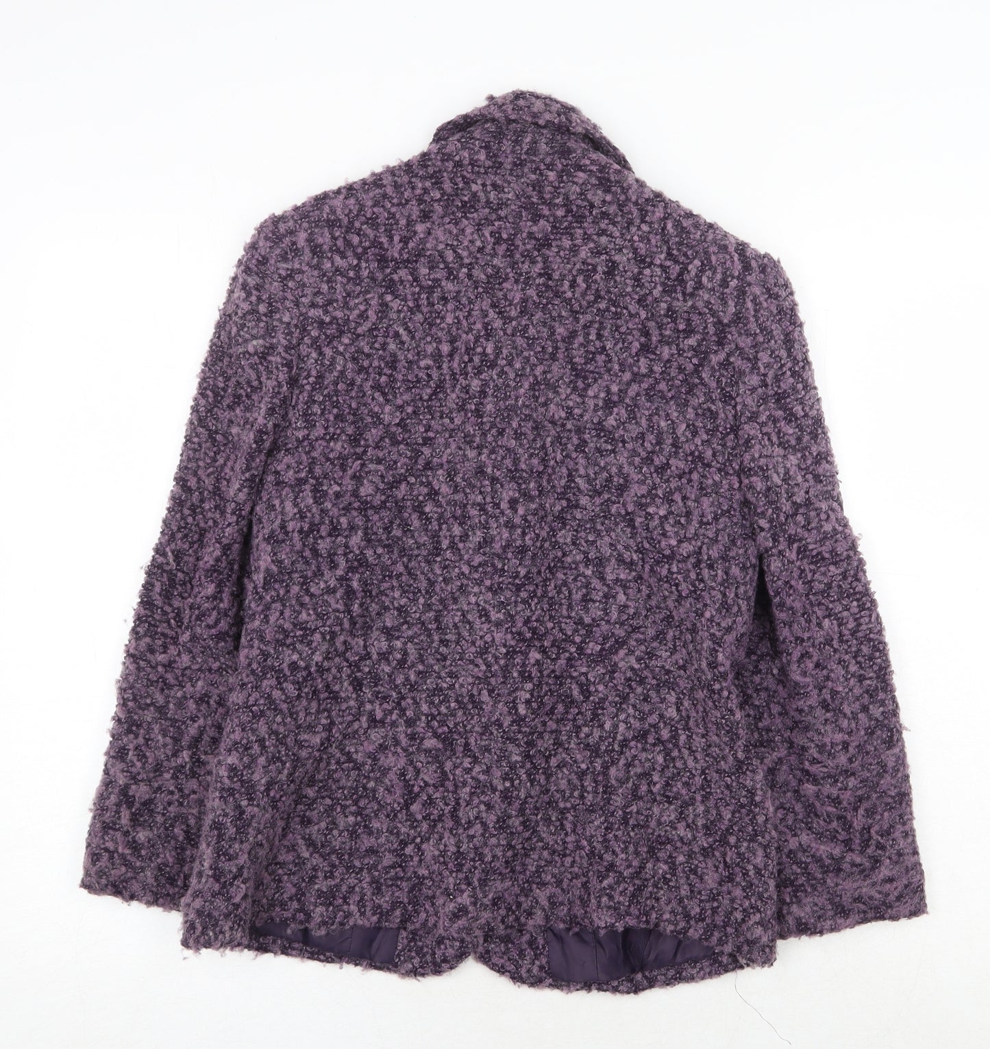 EWM Womens Purple Jacket Blazer Size 10 Button