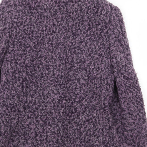 EWM Womens Purple Jacket Blazer Size 10 Button