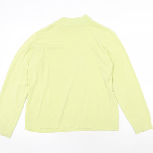 BHS Womens Green High Neck Acrylic Pullover Jumper Size 18