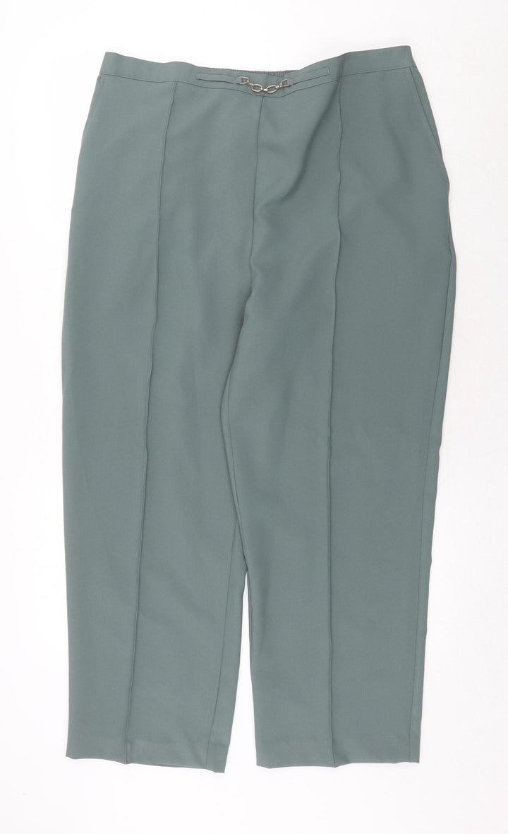 EWM Womens Green Polyester Trousers Size 20 Regular