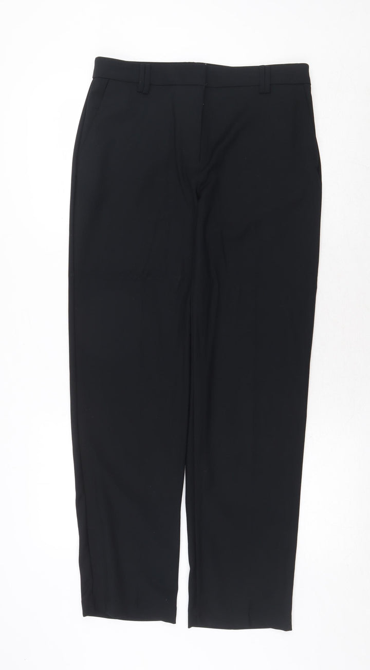 Marks and Spencer Womens Blue Polyester Dress Pants Trousers Size 10 Regular Zip
