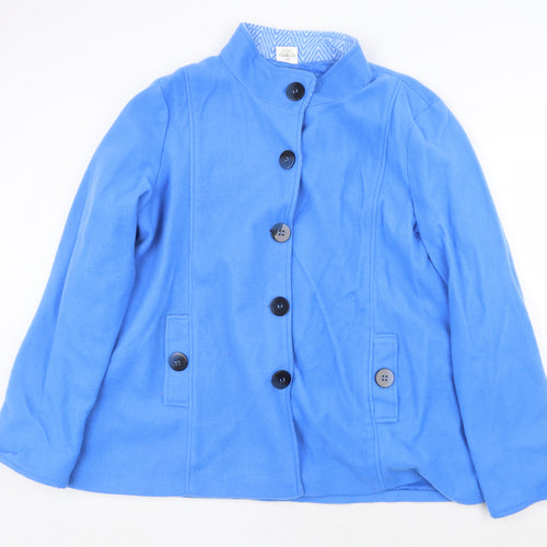 Anne de Lancay Womens Blue Jacket Size L Button