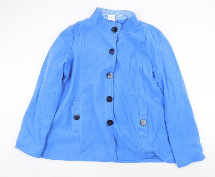 Anne de Lancay Womens Blue Jacket Size L Button