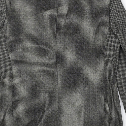 The British Tailor Mens Grey Geometric Wool Jacket Suit Jacket Size 42 Regular