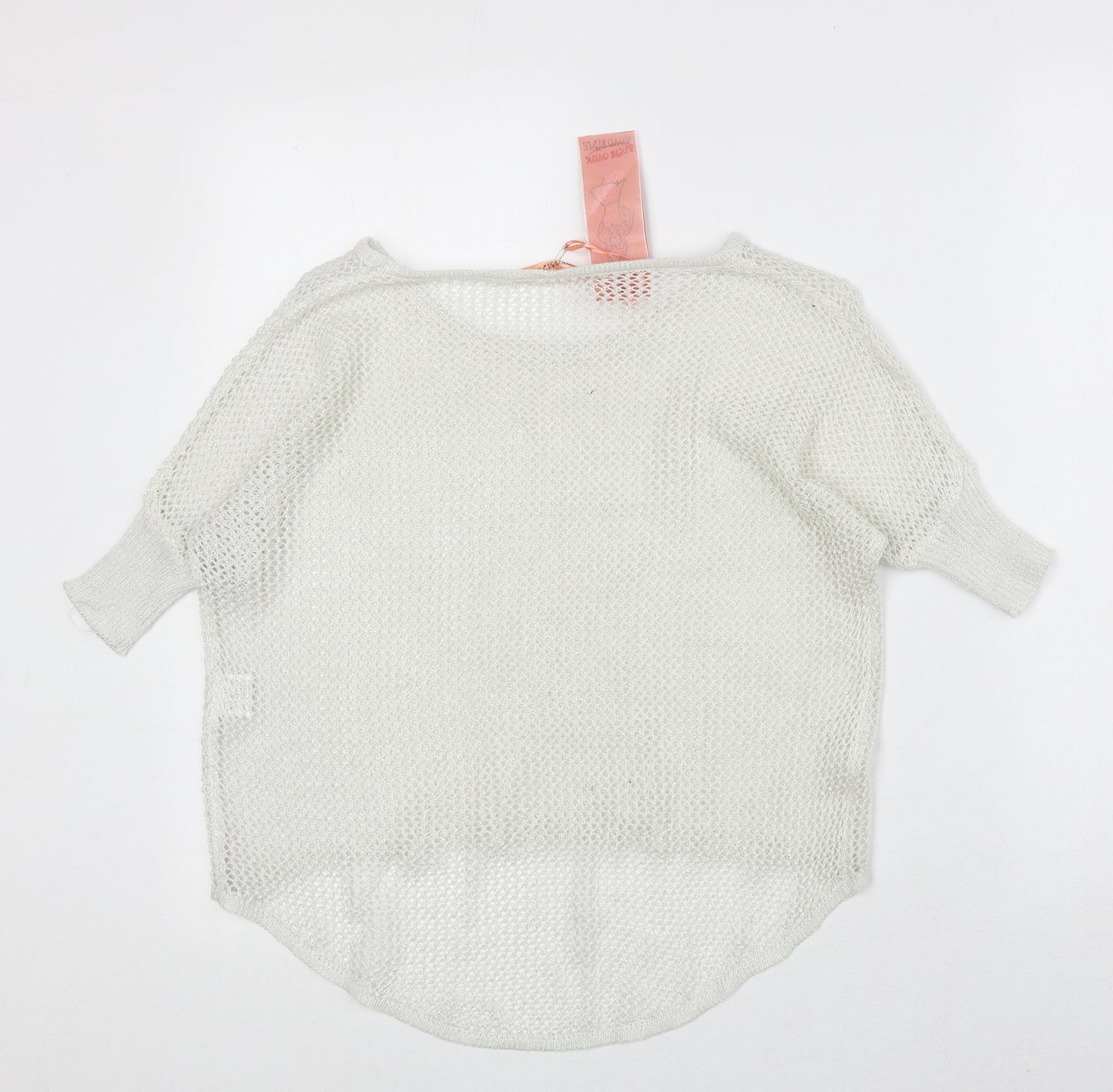 Novo Style Womens Ivory Round Neck Cotton Pullover Jumper Size 10
