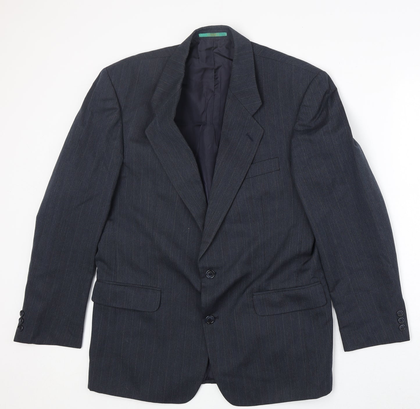 Canada Mens Blue Polyester Jacket Suit Jacket Size 40 Regular