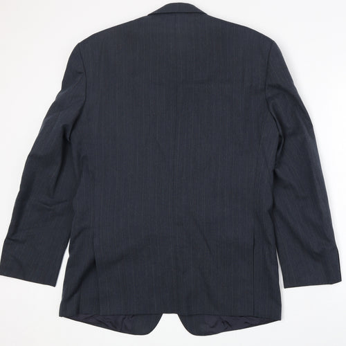 Canada Mens Blue Polyester Jacket Suit Jacket Size 40 Regular