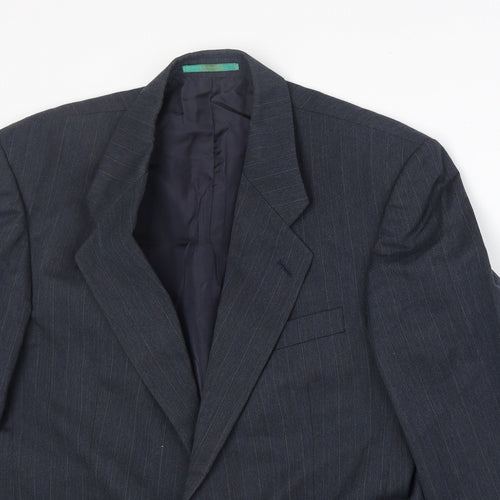 Canada Mens Blue Polyester Jacket Suit Jacket Size 40 Regular