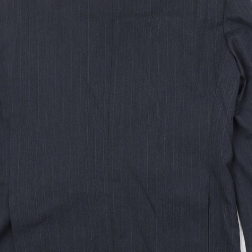 Canada Mens Blue Polyester Jacket Suit Jacket Size 40 Regular