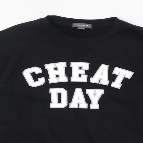 Primark Womens Black Cotton Pullover Sweatshirt Size M Pullover - Cheat Day