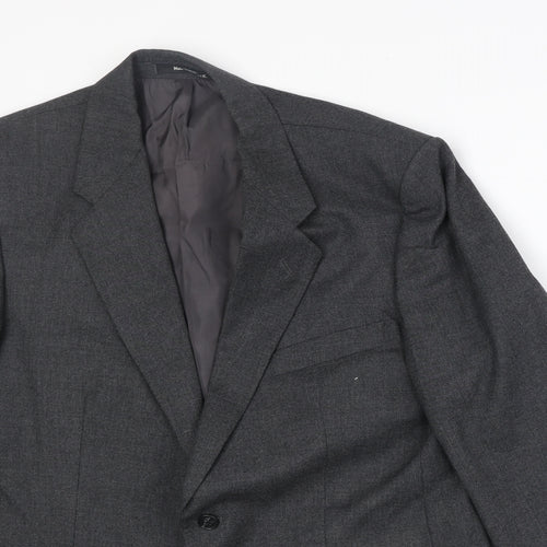 Marks and Spencer Mens Grey Polyester Jacket Suit Jacket Size 42 Regular