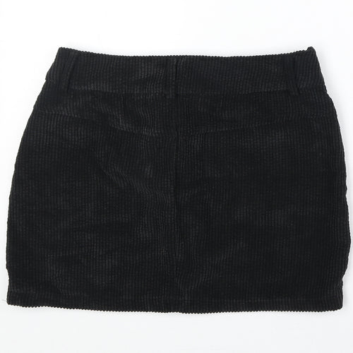 SheIn Womens Black Polyester Mini Skirt Size L Zip