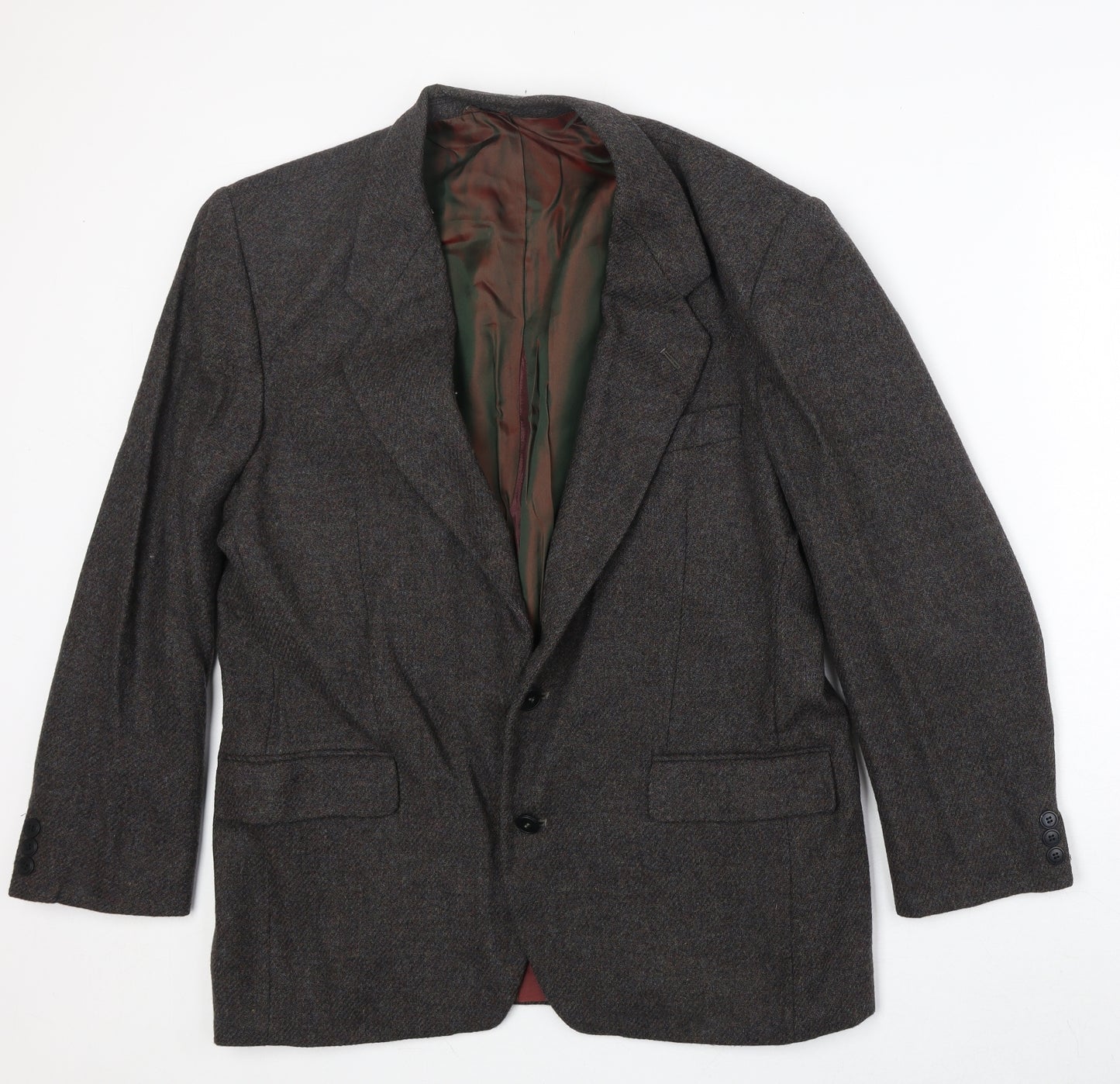 Jack Fraser Mens Grey Wool Jacket Blazer Size 42 Regular