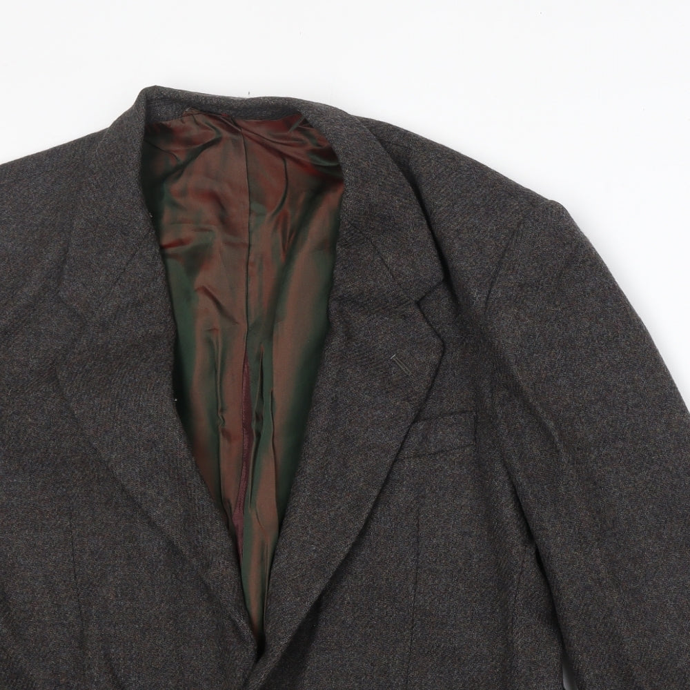 Jack Fraser Mens Grey Wool Jacket Blazer Size 42 Regular