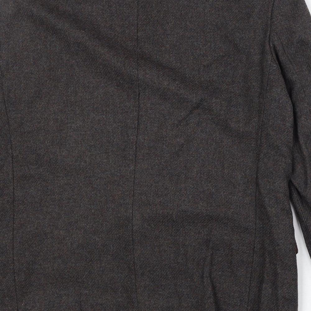 Jack Fraser Mens Grey Wool Jacket Blazer Size 42 Regular