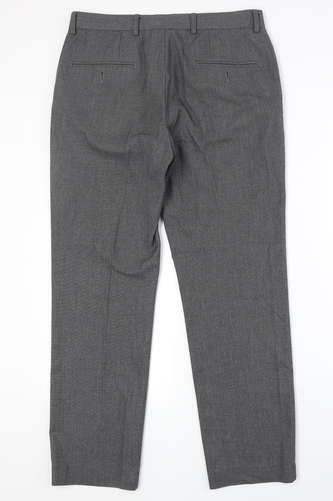 Burton Mens Grey Polyester Dress Pants Trousers Size 32 in Regular Zip