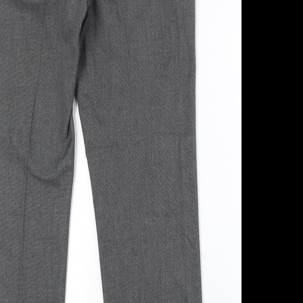 Burton Mens Grey Polyester Dress Pants Trousers Size 32 in Regular Zip