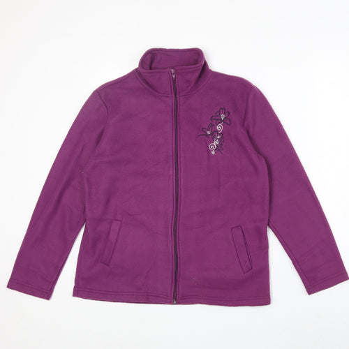 Anne De Lancay Womens Purple Jacket Size S Zip