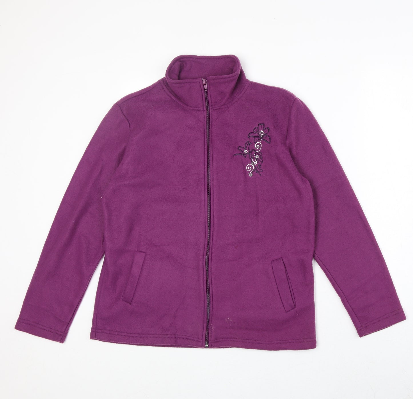 Anne De Lancay Womens Purple Jacket Size S Zip