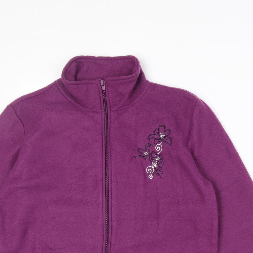 Anne De Lancay Womens Purple Jacket Size S Zip