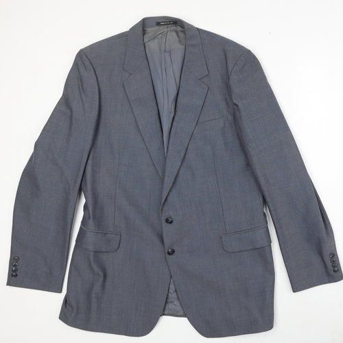 Marks and Spencer Mens Grey Polyester Jacket Suit Jacket Size 44 Regular