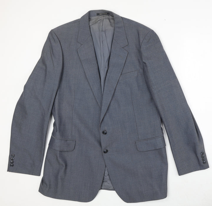 Marks and Spencer Mens Grey Polyester Jacket Suit Jacket Size 44 Regular