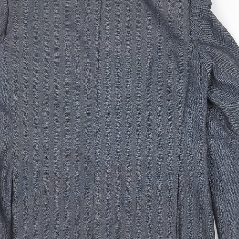Marks and Spencer Mens Grey Polyester Jacket Suit Jacket Size 44 Regular
