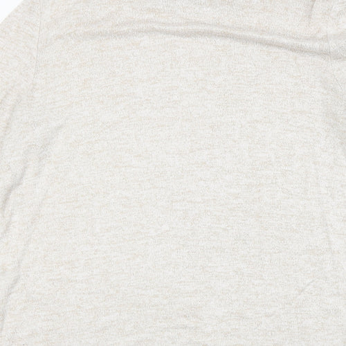H&M Womens Beige Round Neck Polyester Pullover Jumper Size M