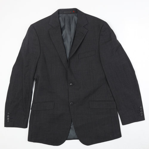 Marks and Spencer Mens Grey Polyester Jacket Suit Jacket Size 38 Regular