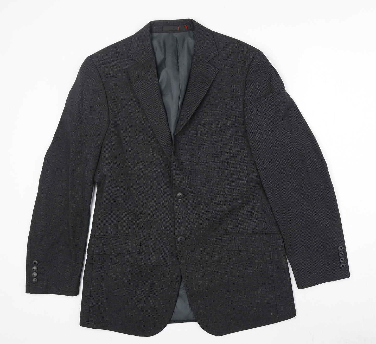 Marks and Spencer Mens Grey Polyester Jacket Suit Jacket Size 38 Regular