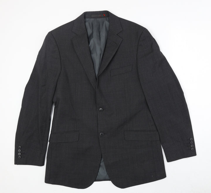 Marks and Spencer Mens Grey Polyester Jacket Suit Jacket Size 38 Regular
